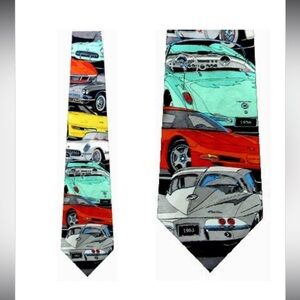 Corvette silk tie